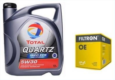 TOTAL 5W30 5L + FILTR FILTRON CITROEN C5 1.6 HDI