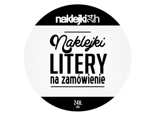 NAKLEJKI NA ZAMÓWIENIE , Litery wycinane z folii