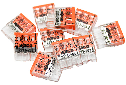 WAGO SZYBKOZŁĄCZKA 3x0,5-2,5 mm2 TRANSPARENTNA 10 sztuk