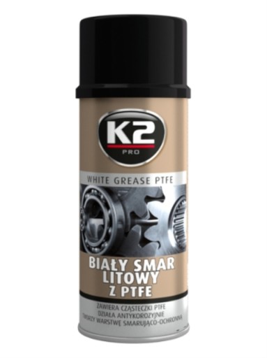 K2 BIAŁY SMAR LITOWY Z PTFE SPRAY 400ml