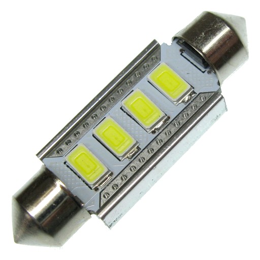 Dioda żarówka LED C5W 39mm 4x SMD 5630 12V CANBUS