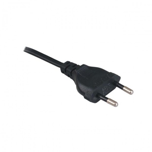 Przewód 2m 2x0,75mm2 z wtyczką EURO biały / czarny