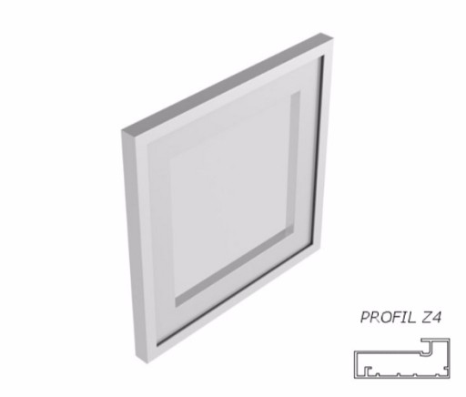 Front ramka aluminiowa Z4 alu ze szkłem