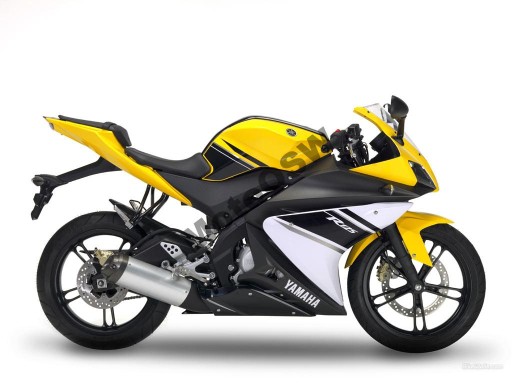 Yamaha YZF R125 naklejki okleina 2008 żółta