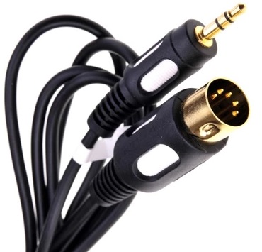 Kabel DIN 5p - mały Jack 3,5 stereo 3m GOLD (4041)