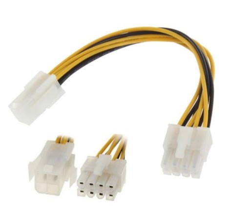 Kabel Adapter zasilania CPU 4 PIN ATX do 8 PIN EPS