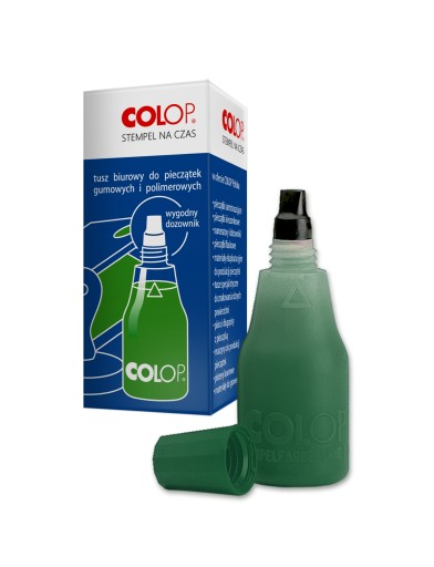 Tusz do pieczątek Colop 25ml zielony