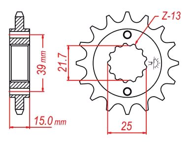 ZĘBATKA PRZEDNIA 14 KYMCO KXR MXU MAXXER 250 300