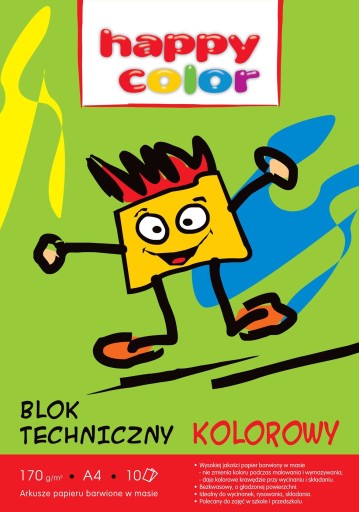 Blok techniczny kolor A4 HAPPY COLOR Premium 170g