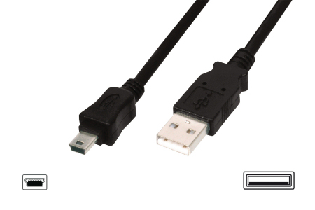 kabel USB B mini typ Canon - wersja USB 2.0 dl. 5m