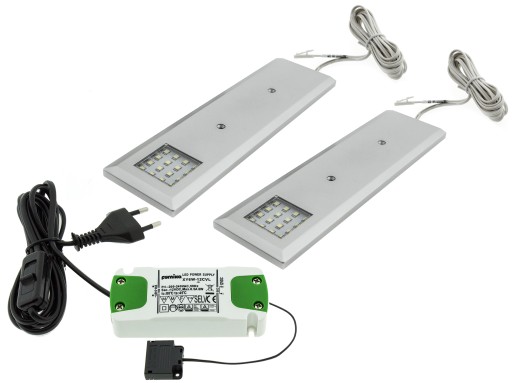 KOMPLET 2x Lampa meblowa NEO nad blat + zasilacz