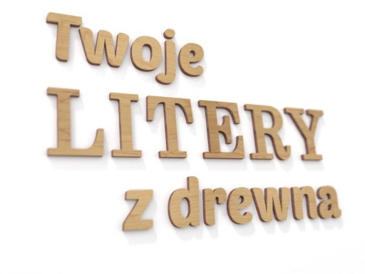 Twoje Literki 3D drewniane sklejka 4mm - do 19cm