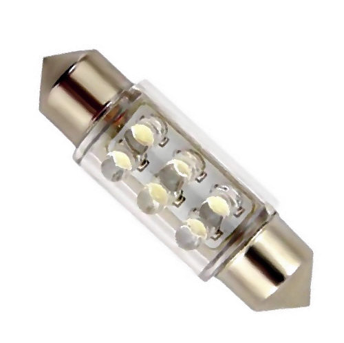 ŻARÓWKI - LED - RURKOWE 36mm 6 LED BIALE ! -12V