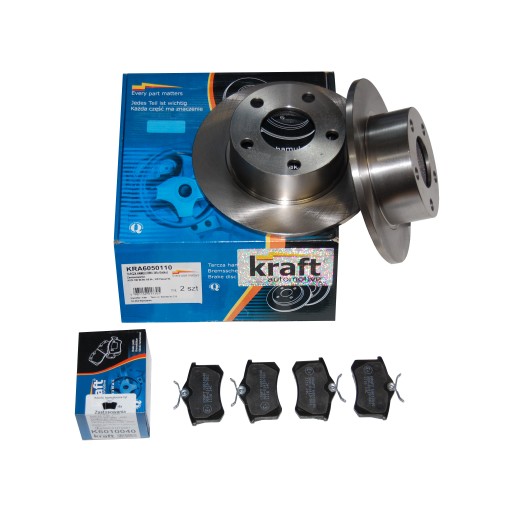 KRAFT tarcze + klocki TYL Passat B5 Audi A6 C5