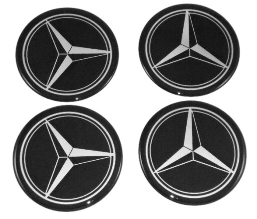 MERCEDES emblematy naklejki 90 SILIKONOWE KOŁPAKI