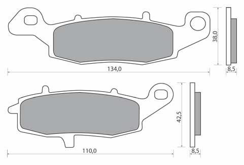 Klocki KAWASAKI VN 1500 1600 1700 VULCAN NOMAD ABS