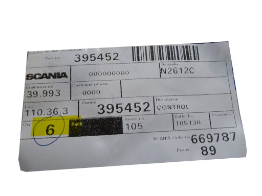 LINKA KABEL NAGRZEWNICY SCANIA 395452 SERIA 4