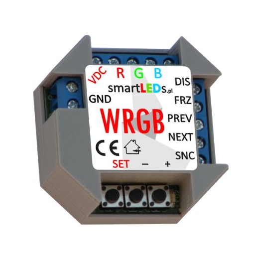 Sterownik RGB płynnej zmiany kolorów podtynkowy konfigurator smartLEDs WRGB