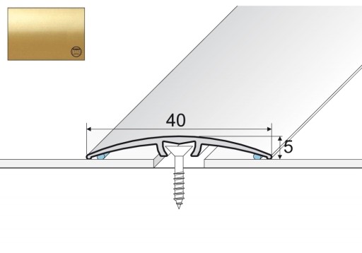 Listwa aluminiowa szybki montaż A64 ZŁOTO 93cm