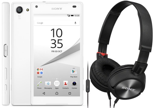 SONY Z5 COMPACT E5823 BIAŁ + MDRZX300AP