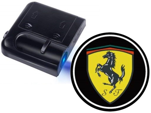 ŚWIATŁA LED POWITALNE LOGO FERRARI BEZPRZEWODOWE