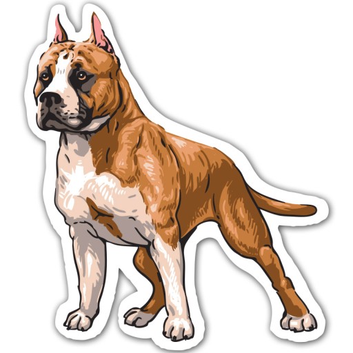 Naklejka PITBULL 15 cm na samochód PIES