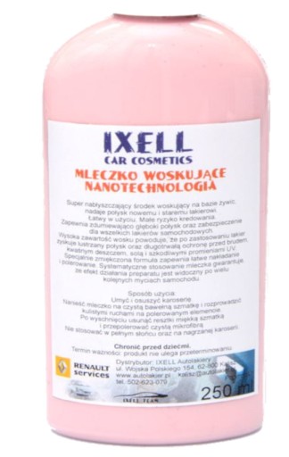 SUPER MLECZKO nabłyszczające NANOTECHNOLOGIA MOCNY POŁYSK RENO UK 250ml 1