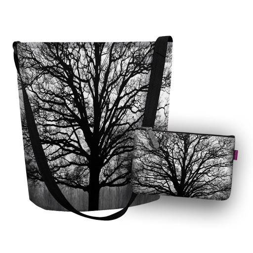 Torba filcowa Funky + kosmetyczka BERTONI listonoszka filc Serenity