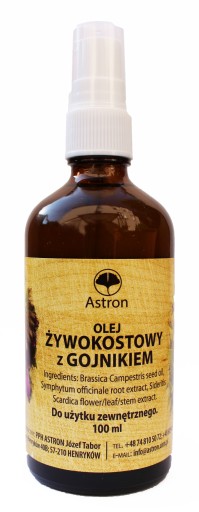 OLEJ ŻYWOKOSTOWY Z GOJNIKIEM - gojnik i żywokost