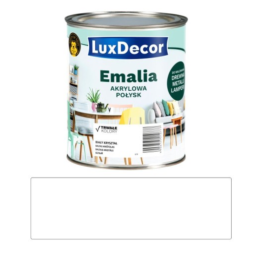 Emalia Luxdecor POŁYSK 0,75l BIAŁY KRYSZTAŁ