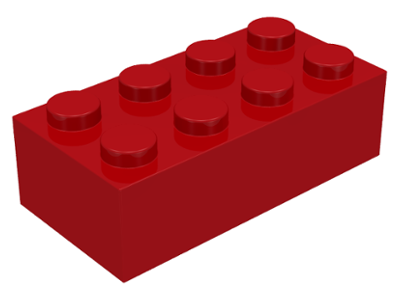 LEGO Klocek - brick 2x4 (3001) czerwony 10szt