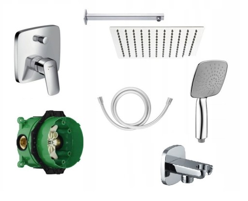 Zestaw natryskowy podtynkowy Hansgrohe Logis 25cm