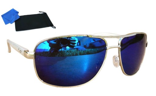 Okulary Meskie Polaryzacyjne Lustra Aviator Fleks