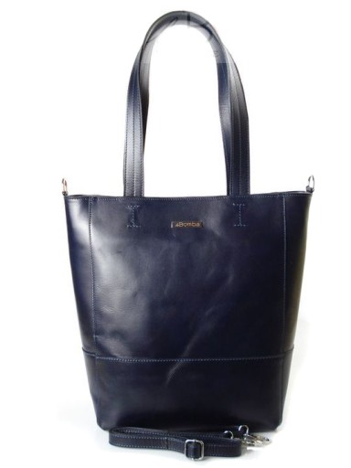 DUŻA WŁOSKA TORBA SHOPPER BAG laBOMBA ZARKA GRANAT