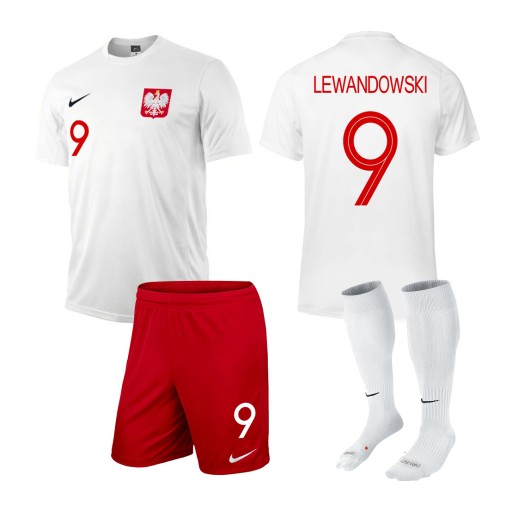 KOMPLET NIKE POLSKA LEWANDOWSKI PREZENT 158 - 170