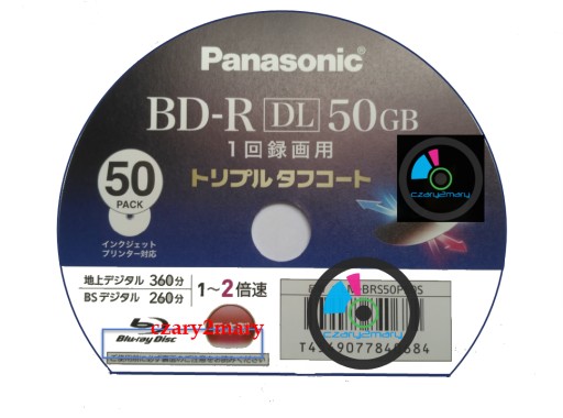 Panasonic BD-R DL 50GB x2 Printable Japan MID:MEIT01 koperta CD