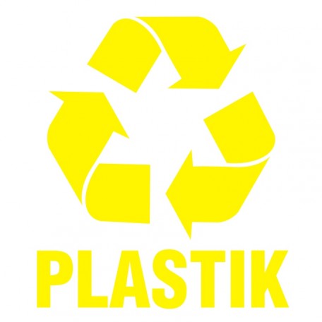 Plastik 1 znak 15x15 naklejka