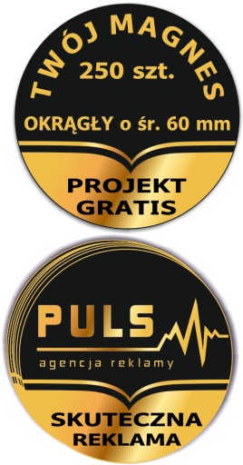 MAGNESY reklamowe do ulotki śr. 60 mm 250 szt.