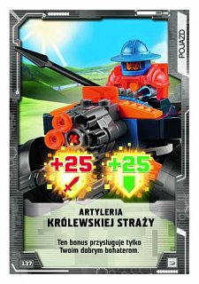 karta nr 137 Artyleria królews lego nexo knights 2