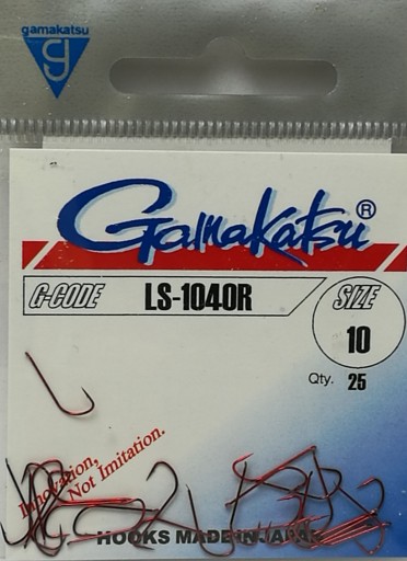 HACZYKI GAMAKATSU LS-1040R JAPOŃSKIE CZERWONE Rozmiar 12 25 sztuk