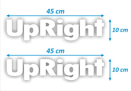 NAKLEJKA NAKLEJKI - UPRIGHT - 2 szt. - BIAŁE