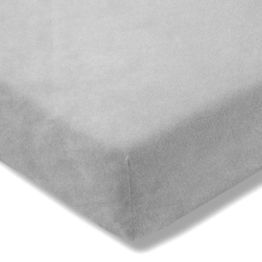 ESTELLA Prześcieradło Welurowe 200x200cm Srebrne