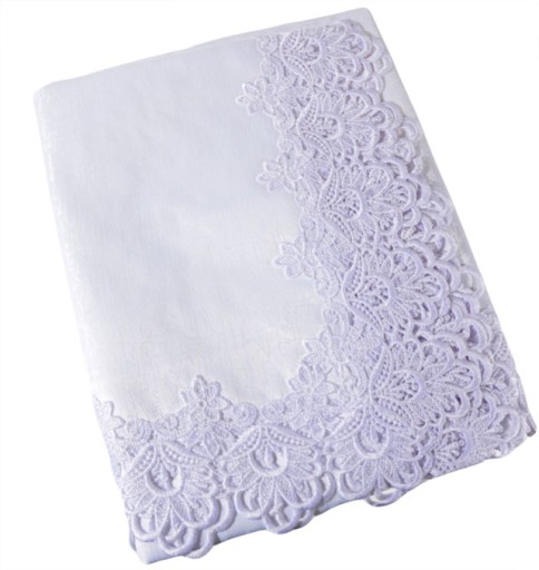 OBRUS Z GIPIURĄ 150x225 ELEGANCKI BIAŁY ECRU