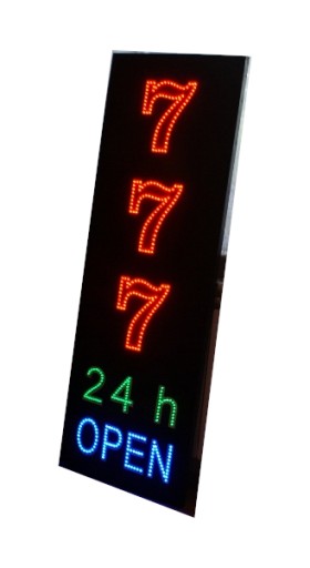 777 24h OPEN REKLAMA LED 140x50 cm