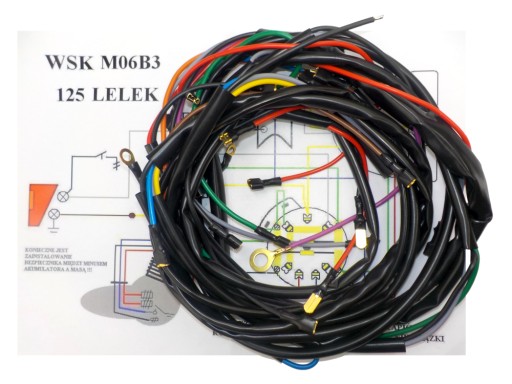 INSTALACJA ELEKTRYCZNA WIĄZKA WSK 125 LELEK M06B3