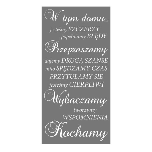 SZABLONY MALARSKIE cytaty napisy na ścianę XXL