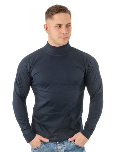 Elegancki Sweter Golf Męski Golfy WXM 3XL granatow