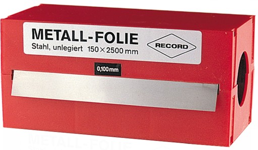 Folia metalowa STAL 0,2mm w rolce 150x2500mm ze stali niestopowej Record