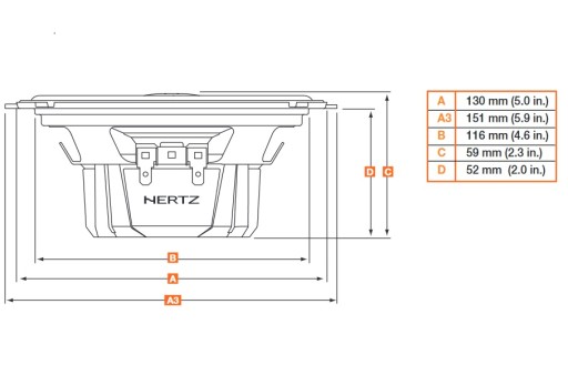 HERTZ DCX 130.3 GŁOŚNIKI SAMOCHODOWE 2WAY 13cm 80W