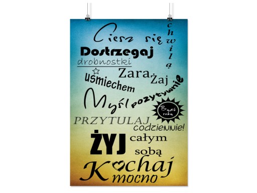 PLAKAT MOTYWACYJNY CYTAT 50x70 CM 75 WZORÓW MATOWY